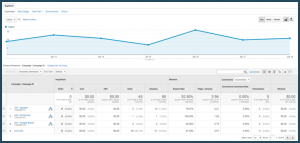 Check out this example from Google Analytics for Google Ad Grants.