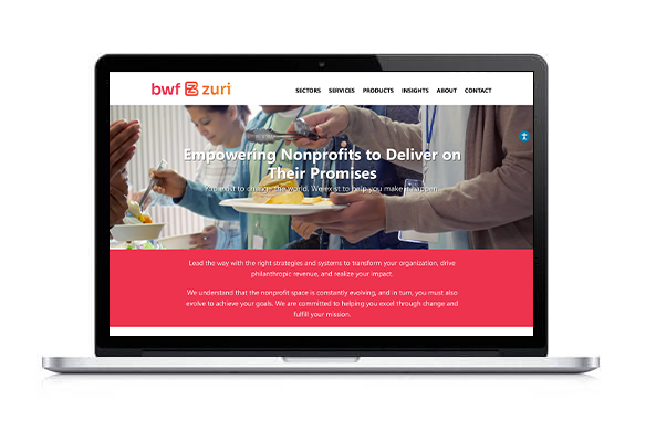 The BWF Zuri website homepage