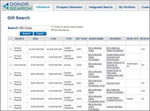 DonorSearch's extensive databases make it an excellent fundraising software.