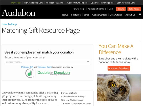 Double the Donation's fundraising software integrates right onto your site.