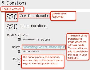 Salsa makes it easy to collect and compile donation information.