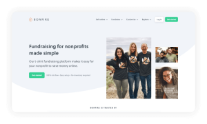 Check out Bonfire’s nonprofit crowdfunding platform if you want to sell merchandise alongside your campaign.