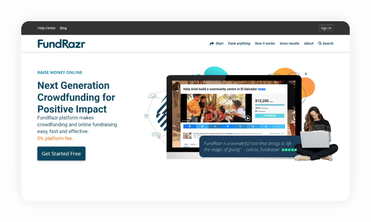 Gain access to a scalable nonprofit crowdfunding platform with FundRazr.