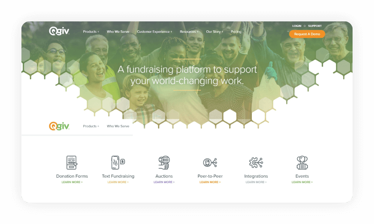 Qgiv’s nonprofit crowdfunding site makes it easy to share your campaign online.