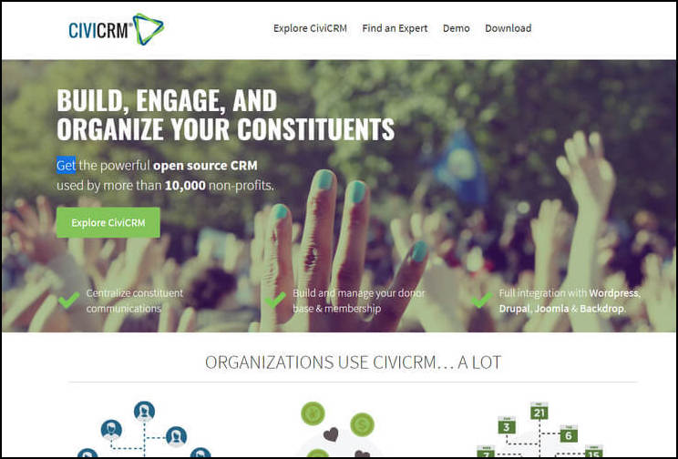 CiviCRM is an opensource CRM solution for nonprofits of all sizes.