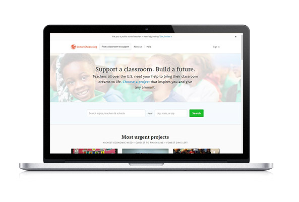 Check out DonorsChoose's crowdfunding platform!