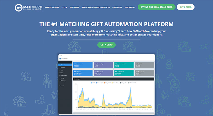 360MatchPro is a top matching gift automation software for nonprofits.