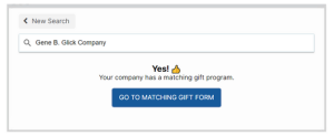 Gene B. Glick Company offers a top matching gift program.