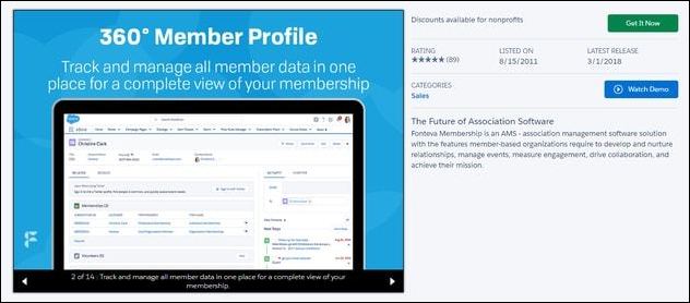 Fonteva Membership's comprehensive features makes it one of the top Salesforce apps for associations.