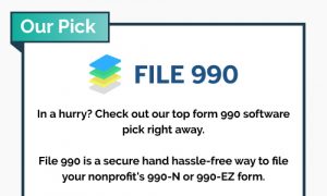 Check out our top form 990 software, File 990.