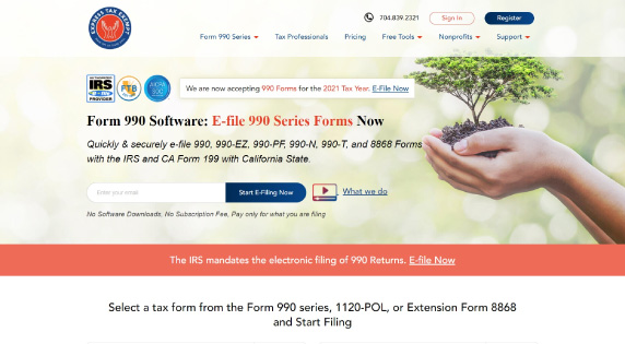 ExpressTaxExempt is another fantastic option for Form 990 software.