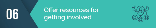 Make sure you offer resources for email fundraising!