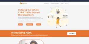 A screenshot of Peachjar's homepage.