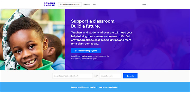 Check out Donors Choose, a top virtual fundraising software for schools!