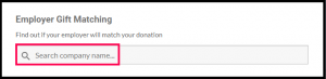 This image shows the raisin donation search bar.