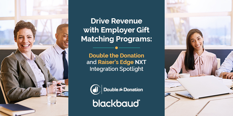 This image lists the title of the article with the Double the Donation and Blackbaud logos.