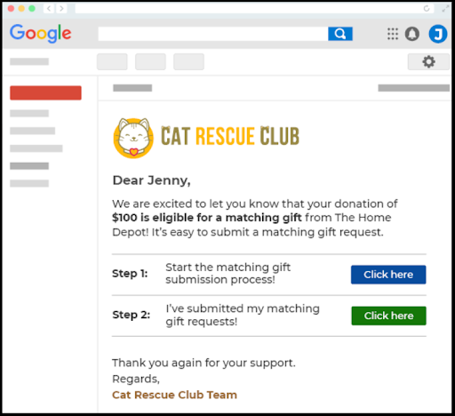 Double the Donation-Donately-Customizable Email Example
