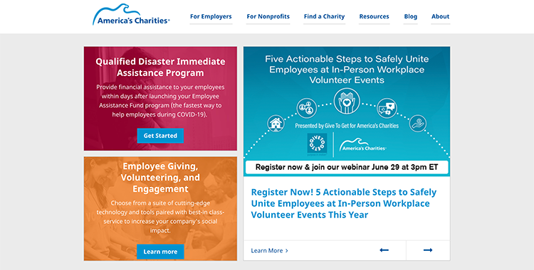 Learn more about America's Charities, one of the best corporate giving software solutions.