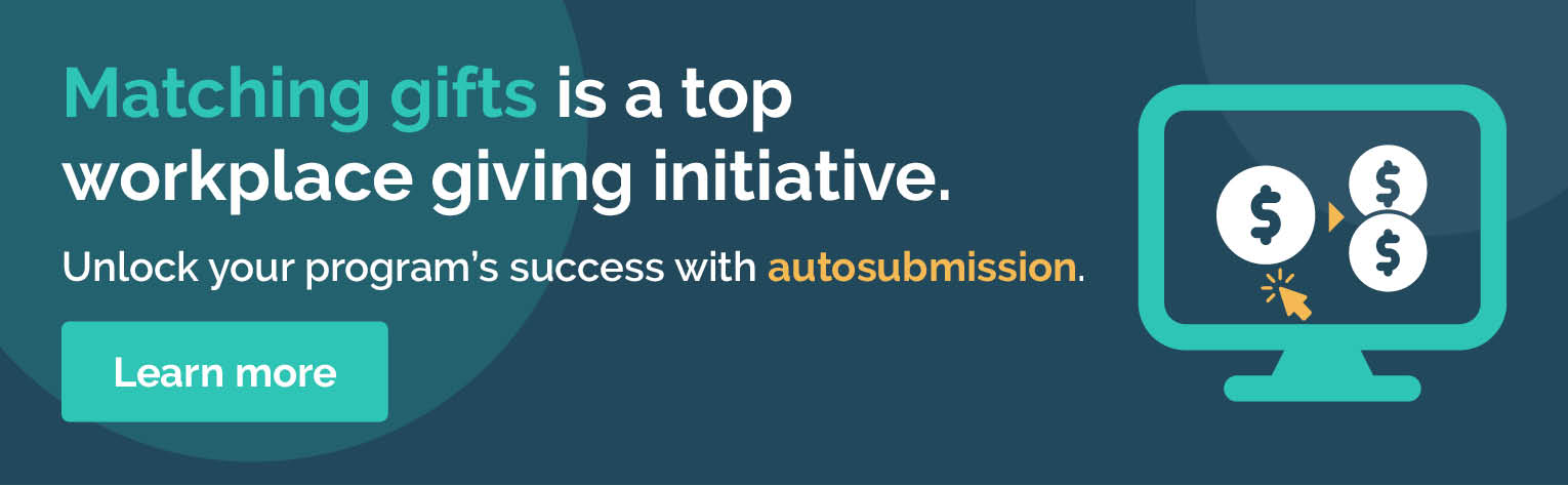 Click here to learn more about how you can elevate your matching gift program with auto-submission.