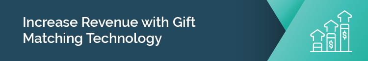 Increase Revenue with gift matching section header