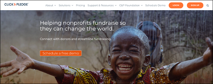 Click & Pledge is one of our favorite CRMs for nonprofits.