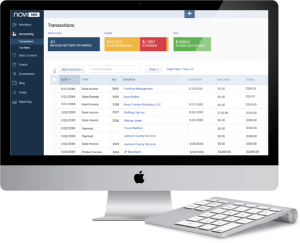 A mockup of Novi AMS' accounting features