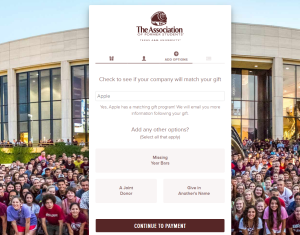 Academic giving days and matching gifts - example: Texas A&M