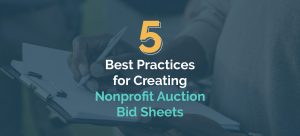 Learn more about how to put together bid sheets for nonprofit auctions.