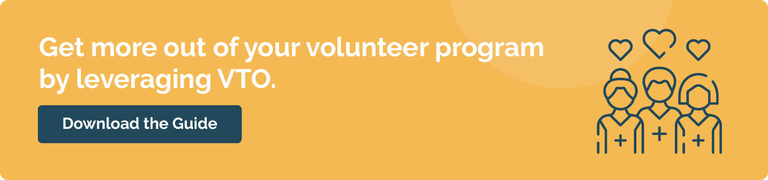 Get more out of your volunteer program by leveraging VTO. Download the guide.