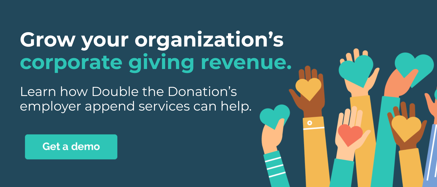 Get started with an employer append service like Double the Donation.