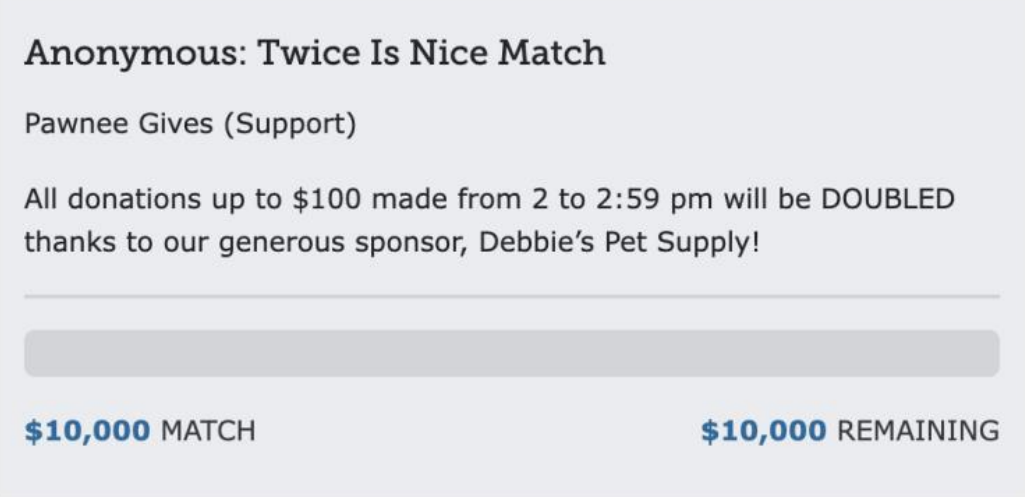 GiveGab Matching Grant Challenge Example 2